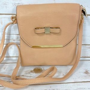Light Pink Beige Crossbody with Bow